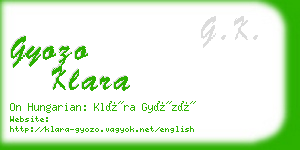 gyozo klara business card